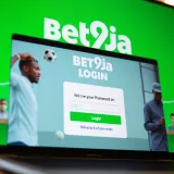 Login screen of Bet9ja website showing username and password fields