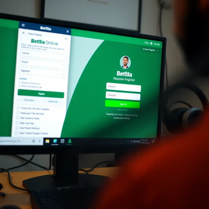 Screenshot of Bet9ja online registration form on a computer screen