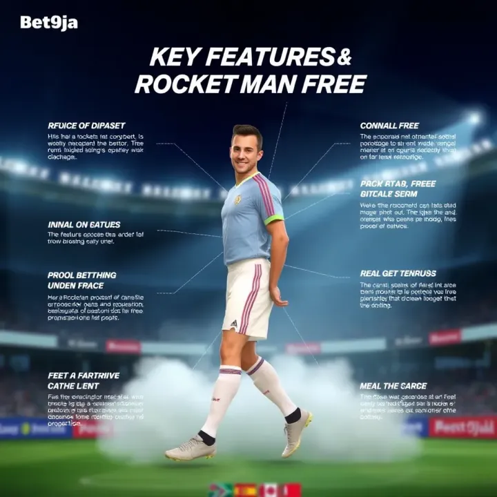 Illustration of a digital sports betting platform highlighting Rocketman Free features and user benefits
