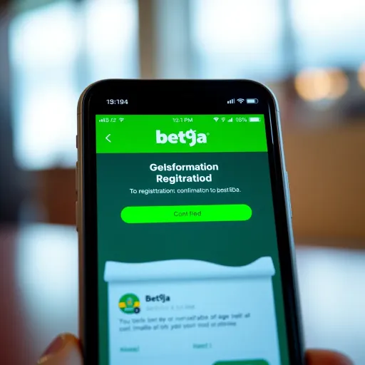 Confirmation of Bet9ja Virtual Platform Registration on Smartphone Smartphone showing successful Bet9ja registration confirmation with upbeat user interface