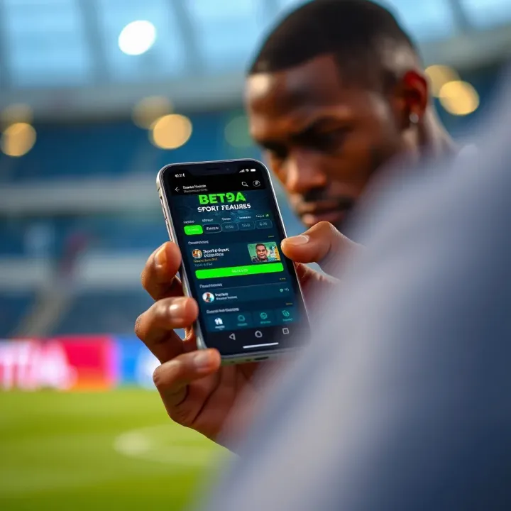 Mobile phone displaying live betting features on Naija Bet9ja app with Nigerian currency