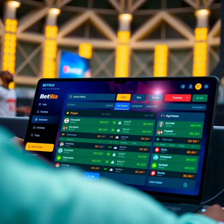 User interface showing sports betting options on Naija Bet9ja platform