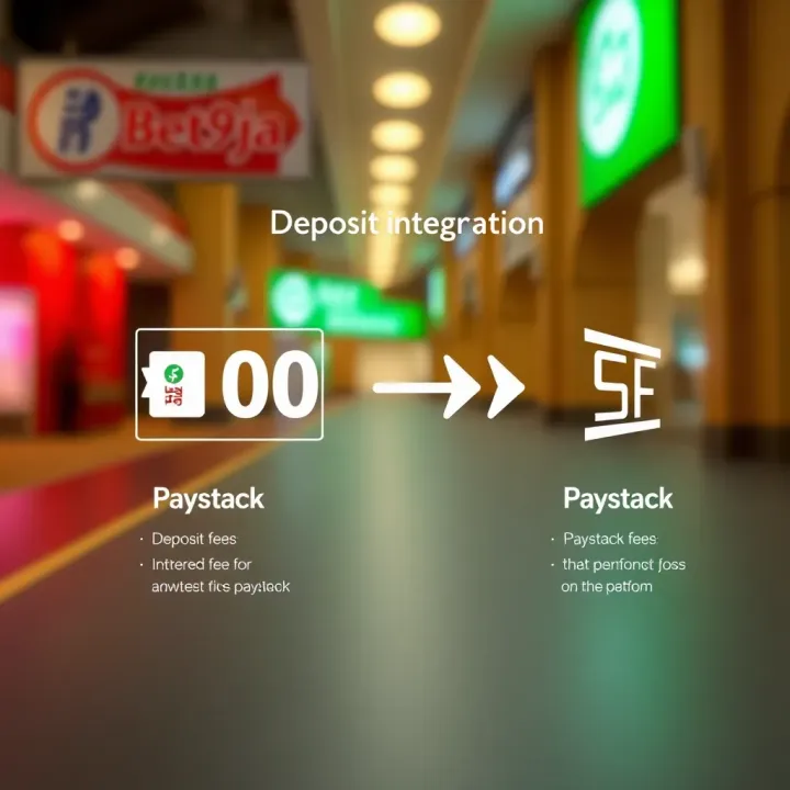 Bet9ja Deposit Integration with Paystack Diagram showing Bet9ja platform integrating with Paystack payment gateway for smooth deposit transactions in Nigeria