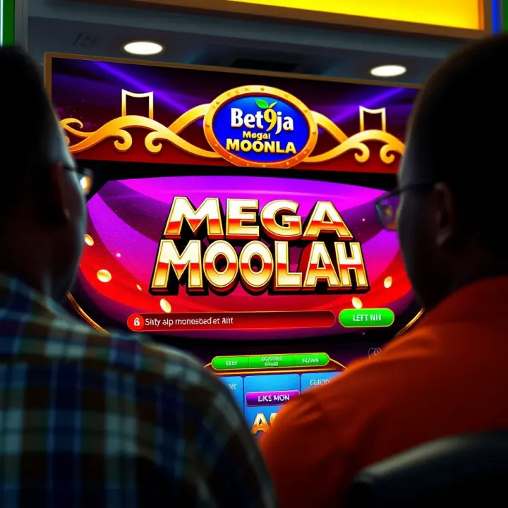 Online betting interface displaying Mega Moolah game on Bet9ja platform